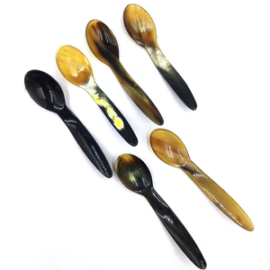 Cucharas de caviar de cuerno de búfalo de lujo, ecológicas, con acabado espejo, decorativas para fiestas, para servir en la cocina y el hogar. - Product Image 6