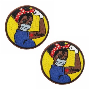 Hot Selling Heat Press Custom Badge Embroidery Patch <b>Iron</b> <b>on</b> Patch Applique for Clothing Bags Clothes Velvet Laser Cut Patches - Product Image 1