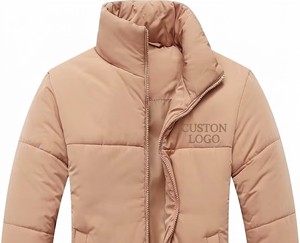 Women's <b>Suede</b> Woven <b>Bomber</b> <b>Jacket</b> Solid Color Hooded Collar Zipper Closure Polyester Wadding Spring Wear Front Logo Design - Product Image 3