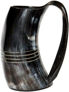 Chope à bière en corne, chope viking en corne, accessoires de boisson nordiques en corne - Product Image 6