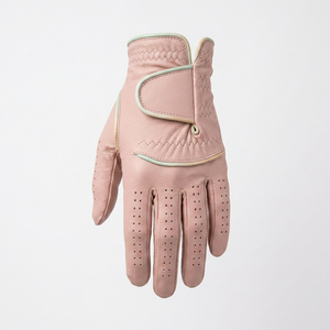 Gants de golf personnalisés pour femmes, en cuir véritable antidérapant, pour droitier, pour le golf en extérieur, bleus, rouges et blancs - Product Image 2