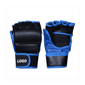 Hot Sale High Quality MMA Half-Finger Gloves Leather Microfiber Customized Breathable MMA Gloves - Product Image 1