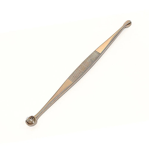 Curette dermique double extrémité en acier inoxydable, instrument chirurgical finition polie pour la chirurgie plastique et les procédures cutanées - Product Image 3