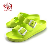 Nouvelle tendance mode : Sandales de maison à boucle, semelle plate épaisse, style claquettes, personnalisables en EVA, antidérapantes pour la plage et l'extérieur