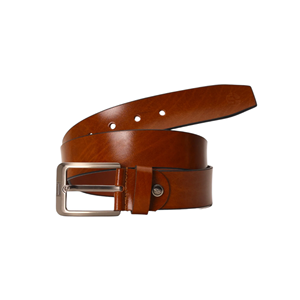 Cinturón de Cuero Marrón con Hebilla Rectangular de Aleación, Estilo Casual, Diseño Duradero - Product Image 4