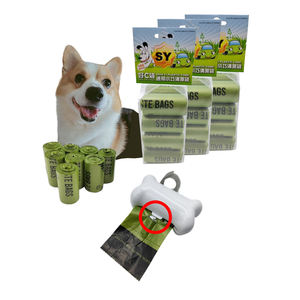 Bolsa ecológica para caca de perro de gran oferta, bolsas de plástico de color verde oscuro de 8 rollos con logotipos de Taiwán - Product Image 1