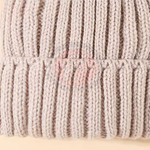 Bonnet unisexe en laine 100% douce et extensible, couleur unie, motif dessiné à la main, pour l'automne/hiver, usage décontracté en extérieur - Product Image 4