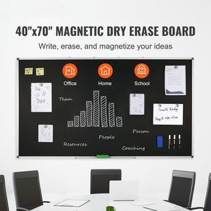 Lavagna Grande 70 X 40 Pollici con Cornice in Alluminio Include 1 Gomma Magnetica e 3 Gomme per Cancellazione a Secco - Product Image 2