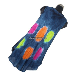 Vestido informal indio tie-dye para mujeres y niñas, vestido de verano, vestido de playa tie-dye, vestido tipo paraguas para mujer, tie-dye colorido - Product Image 6