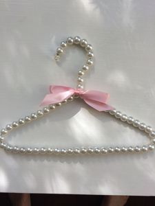 Perchas Decorativas con Cuentas de Perlas Rosas y Blancas y Diseño de Lazo para Armario, Guardarropa, Vestidos, Abrigos, Bufandas y Almacenamiento en el Hogar - Product Image 3