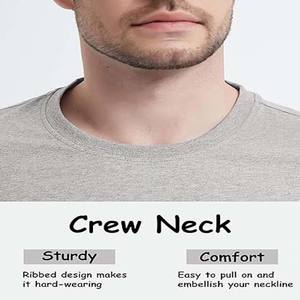 T-shirts pour hommes à motif uni, coupe classique, vêtements décontractés d'été, manches courtes, service OEM ODM, fabrication sur mesure, haute qualité - Product Image 5