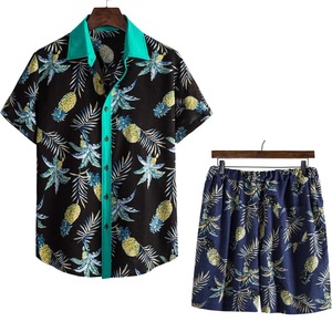 Conjunto de Camiseta y Pantalones Cortos para Hombre, Estilo Casual de Verano, Transpirable, Ligero, Corte Regular, Cierre con Cordón, Ropa Urbana - Product Image 2