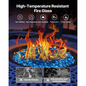 Perle di Vetro Riflettenti per Braciere da 20 Libbre (9,0 kg), Resistenti alle Alte Temperature, Diametro 3/4 Pollici, Pietre per Caminetti e Bracieri - Product Image 3
