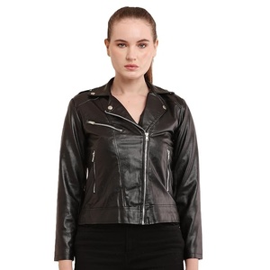 Fashionable Lambskin Jacket Ladies Women's Genuine Sheep <b>Leather</b> Jacket for Motorcycle Biker Wholesale Price - Product Image 1