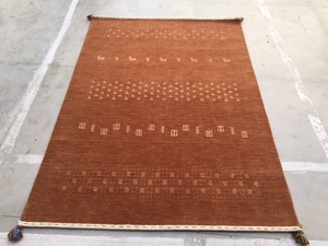 Tapis en laine Lori noué et tissé à la main, abstrait, moderne, rectangulaire, à poils plats, antidérapant, adapté aux animaux domestiques, pour salon et chambre à coucher - Product Image 1