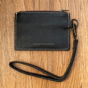 Nuevo patrón de punto de bota de moda para mujer, tarjetero de cuero genuino personalizado para negocios, billetera de identificación con cremallera, monedero - Product Image 4