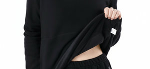 Ropa Interior Térmica Larga para Mujer, Otoño Invierno, Capa Base de Forro Polar, 100% Algodón, Cuello Redondo, Tejido Transpirable, Delgado, para Uso Diario - Product Image 6