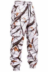 <b>Men's</b> White <b>Camo</b> Cargo Sweatpants Wholesale, Woodland Camouflage <b>Joggers</b>, Custom Printed Pants Manufacturer - Product Image 5