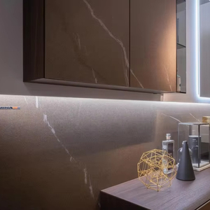 Revestimiento de Pared y Encimeras de Piedra Sinterizada Italiana Moderna y Lujosa de 1620x3240 mm, 5/12 mm, Pietra Piasentina, Color Marrón Taupe, Personalizado - Product Image 1