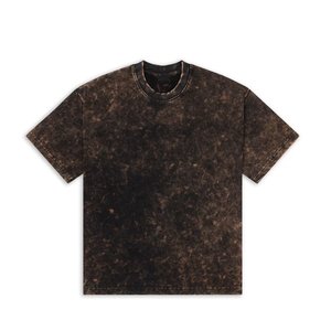 เสื้อยืดคอกลมแขนสั้นผู้ชายลายย้อมสีแบบ Acid Wash ขายส่ง ผ้าฝ้ายเจอร์ซีย์ 100% ทรงปกติ สวมใส่สบาย สีพื้น ดีไซน์แบบถัก - Product Image 1