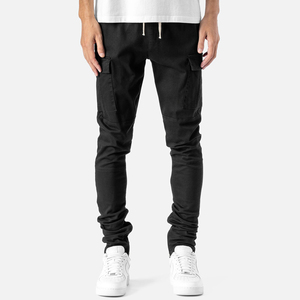 High Quality Men Cargo Trousers Custom Lightweight <b>Elastic</b> Waist Casual Workwear Long Lasting Comfortable Cargo Pants - Product Image 1