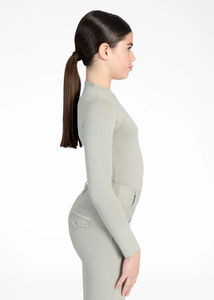 Haut de base équestre pour enfants en tissu extensible doux, respirant et confortable, personnalisable - Product Image 6