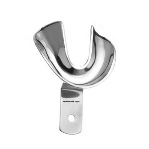 Plateau d'empreinte dentaire de qualité supérieure avec bordure L5 perforée, taille XS, en acier inoxydable, réutilisable, autoclavable, orthodontique - Product Image 2