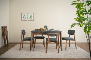 Modern Space-Saving Expandable Dining <b>Table</b> with Walnut Finish Compact <b>Table</b> <b>for</b> <b>Small</b> Apartment, <b>Kitchen</b> & Dining Room - Product Image 6