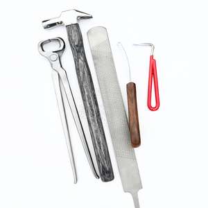 Horseshoeing Farrier <b>Tool</b> Kit with Hoof Nippers <b>Cutter</b> Sharpe Stainless Narrow Blade Hoof Knife Driving Hammer and Rasp Fine - Product Image 5