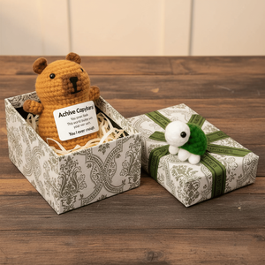 Coffret Cadeau Capybara Tressé Fait Main pour Décoration de Bureau et Breloque de Sac à Dos – Cadeau Idéal pour Personnes Âgées - Product Image 6