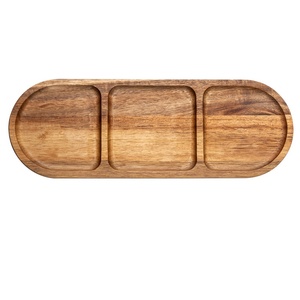 Plateau de service et plateau à fromage en bois d'acacia naturel, thème fruits, avec plateaux rectangulaires faits à la main pour mariage et Diwali - Product Image 5