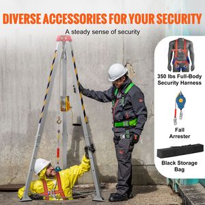 Kit Treppiede di Salvataggio per Spazi Confinati con Gambe da 7FT e Cavo da 98FT, con Verricelli Elettrici per Protezione Anticaduta - Product Image 4