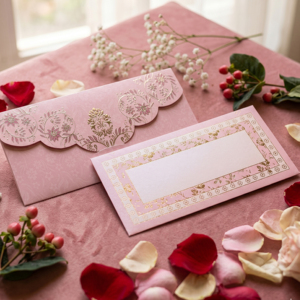 Sobre de lujo para dinero de boda, Shagun Hongbao Lai Si, paquete rojo para regalo en efectivo, de la India, sobre Shagun para bodas indias. - Product Image 1