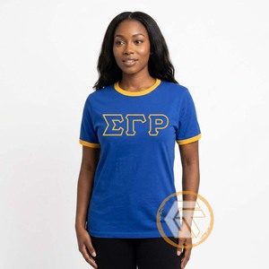 T-shirt de sororité Sigma Gamma Rho pour femmes, en mélange polyester/coton, haute qualité, respirant, séchage rapide, écologique, style grec - Product Image 5