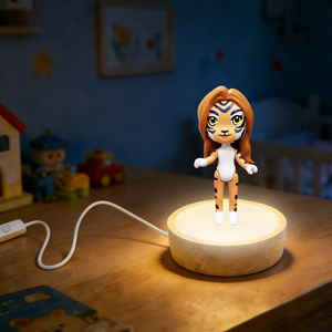 Lámpara Nocturna 3D de Tigresa, Pequeña Lámpara LED con Cable USB Tipo A, Control de un Botón, Luz Blanca Cálida Suave de 2700K, Decoración para Dormitorio, Regalo - Product Image 5