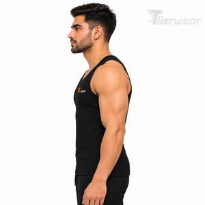High Quality Custom Men's Summer Gym Fit Tank <b>Top</b> Wholesale Active Wear for Workout and Running <b>Black</b> Fitness Blank <b>Top</b> - Product Image 3