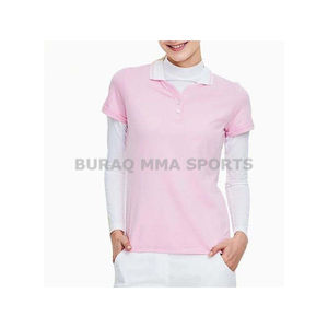 Polo de mujer de manga corta de secado rápido, informal, con cuello de punto, corte regular - Product Image 3