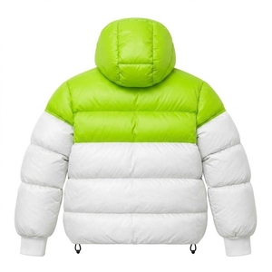 Veste matelassée à capuche pour homme, verte et blanche, chaude, imperméable, légère, pour l'hiver et les activités de plein air, One Apex - Product Image 2