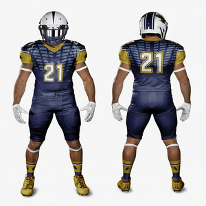 Uniformes completos de fútbol americano para jóvenes, talla grande, poliéster, acolchado con absorción de impactos, uniforme de fútbol americano - Product Image 1