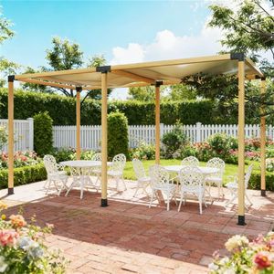 Kit Pergola 8 Pezzi con Accessori per Staffe in Legno Solo per Gazebo e Padiglioni - Product Image 1