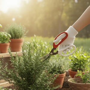 Ciseaux laser 7,25 pouces à bord lisse, qualité DIY, pour la récolte du raisin, vente en gros d'usine, fournitures de jardin - Product Image 1