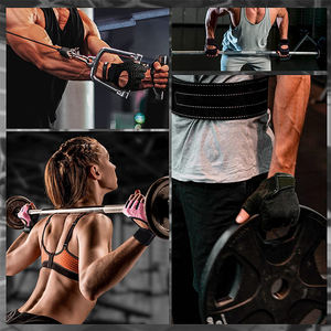 Gants de fitness unisexes en néoprène, tissu respirant, évacuation de l'humidité, sangle de poignet réglable, prise en main confortable, légers pour la salle de sport - Product Image 6