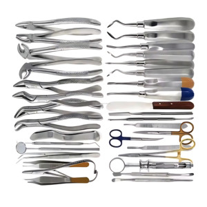 Ensemble d'instruments chirurgicaux de laminectomie en acier inoxydable réutilisable de haute qualité, 34 pièces, outils de chirurgie orthopédique vétérinaire, hôpital - Product Image 2