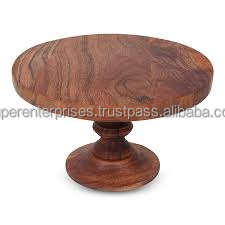 Présentoir à gâteau en bois naturel de meilleure qualité, conçu à la mode, présentoir à desserts, support à gâteau sur pied en bois massif, fournisseur indien - Product Image 3