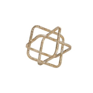 Sculpture géométrique irrégulière moderne en aluminium plaqué or, figurine décorative de style ferme pour salon, hôtel, ou ornements de remise de diplôme - Product Image 2