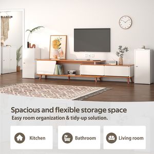 Metal Storage Locker Cabinet with Lock 34.6"H Steel Single Door <b>Adjustable</b> <b>Shelf</b> Lockable Employee Locker - Product Image 4