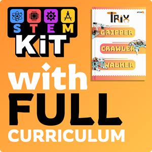 Kit éducatif ATUMX STEM pour robot à roues 3-en-1 à monter soi-même avec support de châssis et curriculum complet - Product Image 1