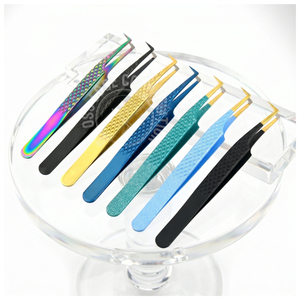 Wholesale fiber tip <b>Lash</b> Technician Tweezer <b>Kit</b> Eyelash Tweezer Handmade Volume Fan Tweezers <b>Lash</b> Technician Tools for Eyelashes - Product Image 5