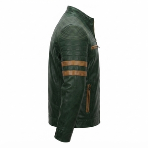 Blazer en cuir de vache véritable pour homme, coupe ajustée, formel, coupe-vent, imperméable, hiver, travail, personnalisé, OEM, vente en gros - Product Image 3
