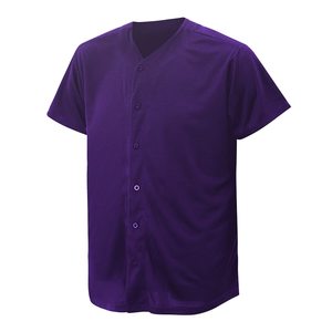 เสื้อเบสบอลสีแดง แขนสั้น ติดกระดุมด้านหน้า เสื้อกีฬาตาข่ายแบบยูนิเซ็กซ์ ระบายความชื้น สามารถสั่งทำชื่อทีมได้ ใช้ได้ทุกฤดู สำหรับผู้ใหญ่ - Product Image 4